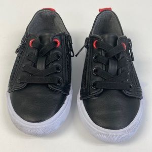 Cat & Jack Black And Red Zip Up Toddler Sneakers Size 7
